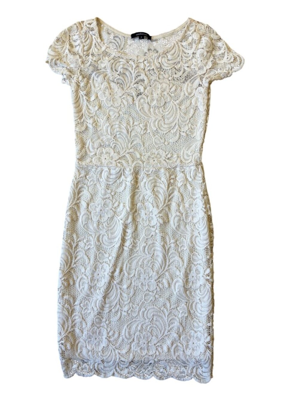 Ambiance Coquette Lace Midi Pencil Dress Womens Small Boho-Chic PrincessCore